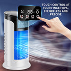 Arenzza USB desktop air cooler fan with adjustable vents and compact design for personal cooling on a desk.