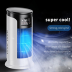 Arenzza USB desktop air cooler fan with adjustable vents and compact design, ideal for personal cooling on office or home desk.
