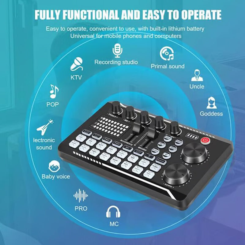 Arenzza live streaming audio set with microphone, featuring headphones and microphone for professional online streaming and recording.