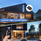 Arenzza wireless remote control switch and receiver kit for electronics, featuring a compact remote and receiver unit with no wiring needed.