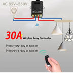 Wireless remote control switch and receiver kit by Arenzza, compact electronics with remote, no wiring needed, for easy device control