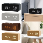 Arenzza LED digital alarm clock with wireless charging station, displaying time on a sleek electronic device with illuminated display
