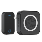 Arenzza long-range wireless doorbell with LED flash, compact electronic device with buttons and indicator lights on a wall mount.