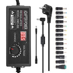 Arenzza adjustable 3V-24V 3A universal AC/DC power adapter used for electronics and accessories, with a compact design and multiple output ports.