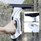 Arenzza 20W cordless rechargeable window vacuum cleaner set with handheld design and cleaning accessories on a white background.