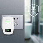 Arenzza electricity saving box for home and office, compact electronic device with LED indicators on a white background.
