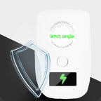 Arenzza electricity saving box for home and office, compact electronics device with LED indicators, designed to reduce energy consumption.