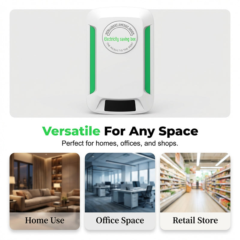 Arenzza Smart Energy Saver device for home appliances, compact electronic accessory with LED indicator for energy efficiency.
