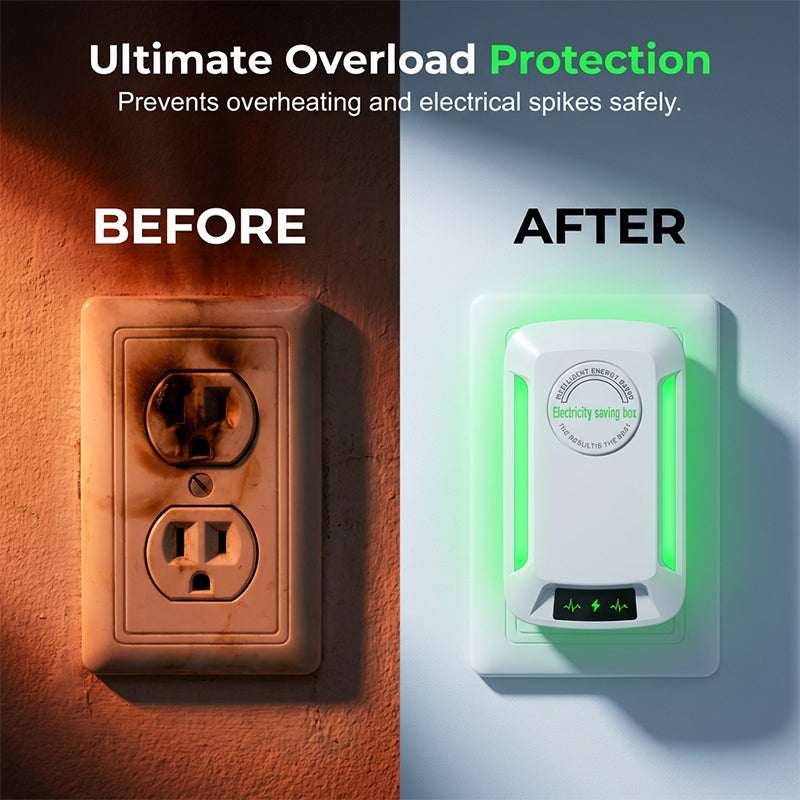Arenzza Smart Energy Saver device for home appliances, compact electronic gadget with indicator lights and control buttons.