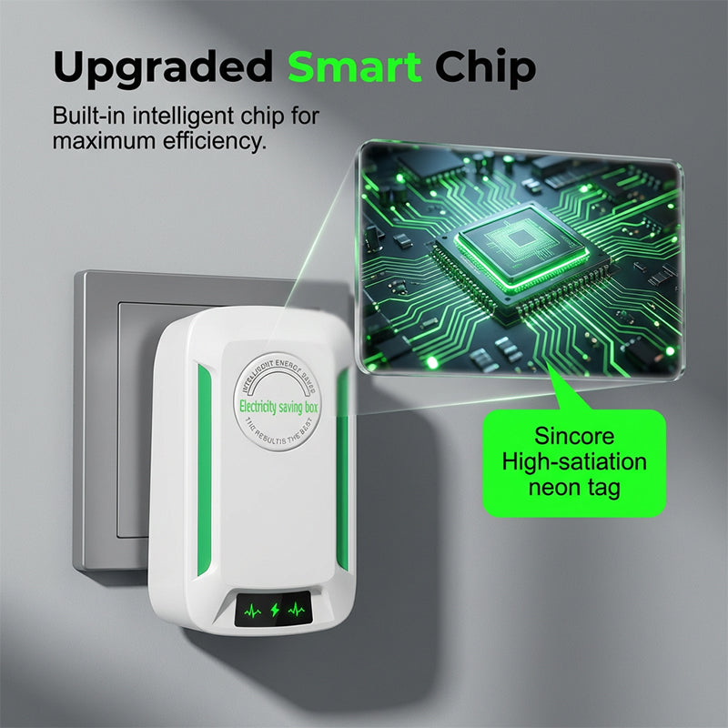 Arenzza Smart Energy Saver device for home appliances, compact electronics accessory with LED indicator and power plugs.