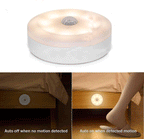 Arenzza energy-efficient LED motion sensor light showing bright illumination in a modern electronic accessory setup.