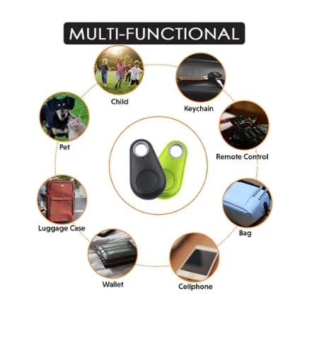 Arenzza OFFIntelligent tracking locator device with LED indicator and keychain attachment, designed for electronic tracking and security.