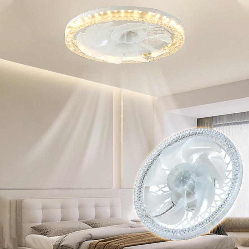 Arenzza 2-in-1 mute adjustable fan with light and remote control, featuring a sleek design for home or office use.