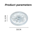 Arenzza 2-in-1 mute adjustable fan with built-in light and remote control, compact electronic accessory with modern design.