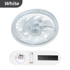 Arenzza 2-in-1 mute adjustable fan with light, remote control, sleek electronics and accessories for home comfort and convenience.