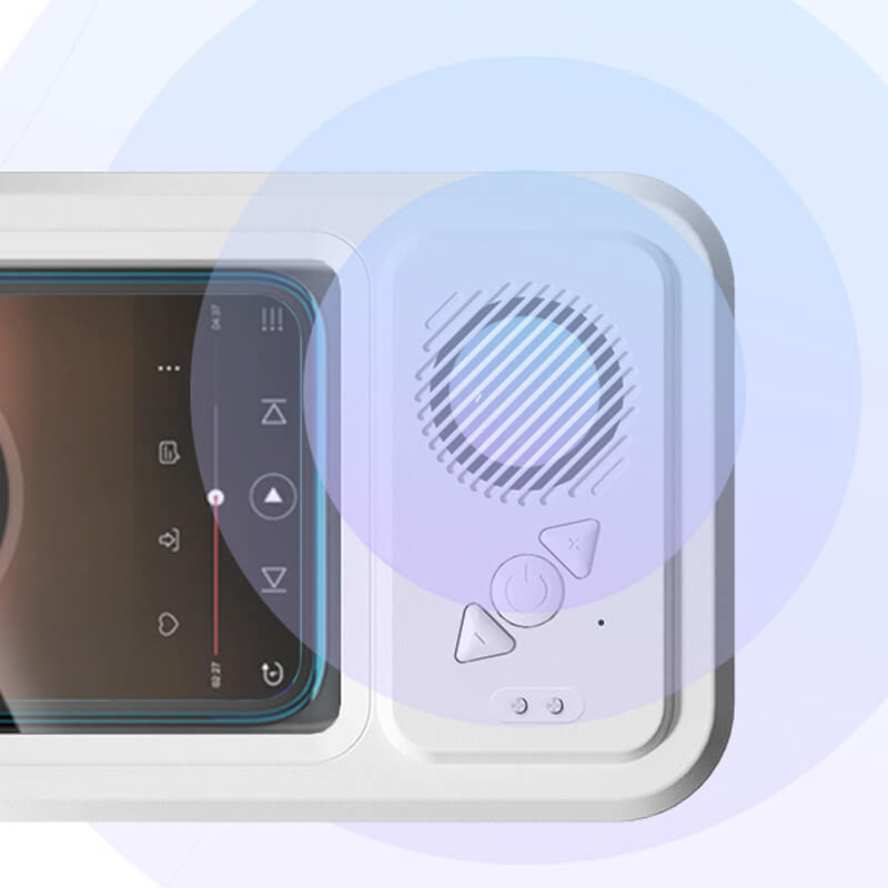 Arenzza waterproof phone case with built-in Bluetooth speaker showing the black case and speaker grill on a white background.