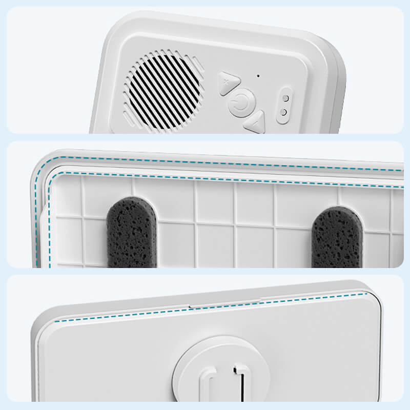 Arenzza waterproof phone case with Bluetooth speaker in black, designed for electronic accessories, showing case and speaker on a white background.