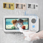 Arenzza waterproof phone case with built-in Bluetooth speaker in black, designed for electronic accessories and outdoor use.