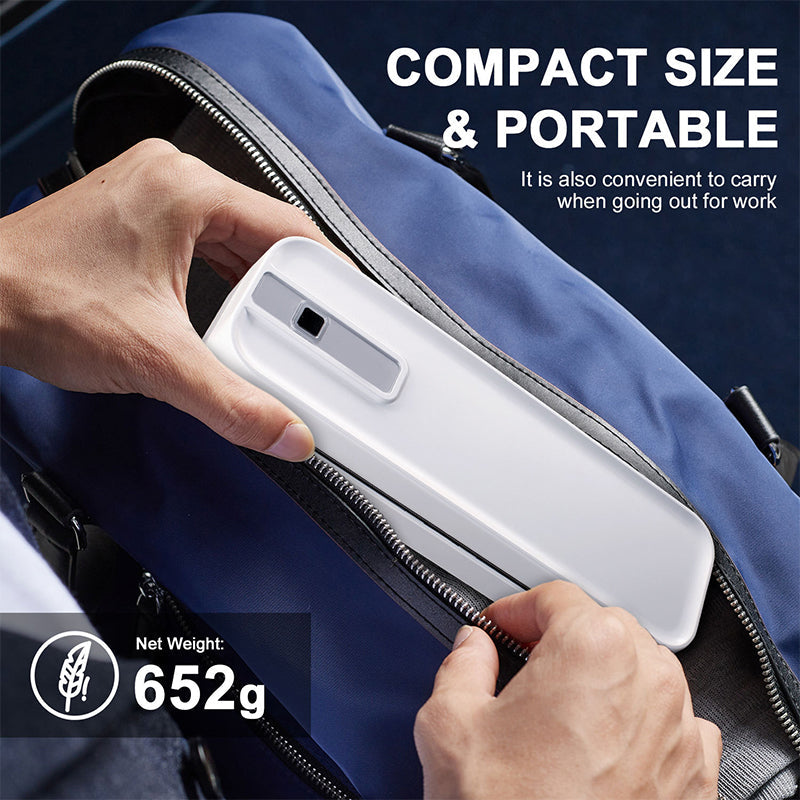 Arenzza portable Bluetooth thermal printer for electronics and accessories, showing compact design with connection ports.