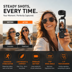 Arenzza pocket camera with flip-up display capturing a selfie, compact electronics accessory for instant sharing and easy photography.