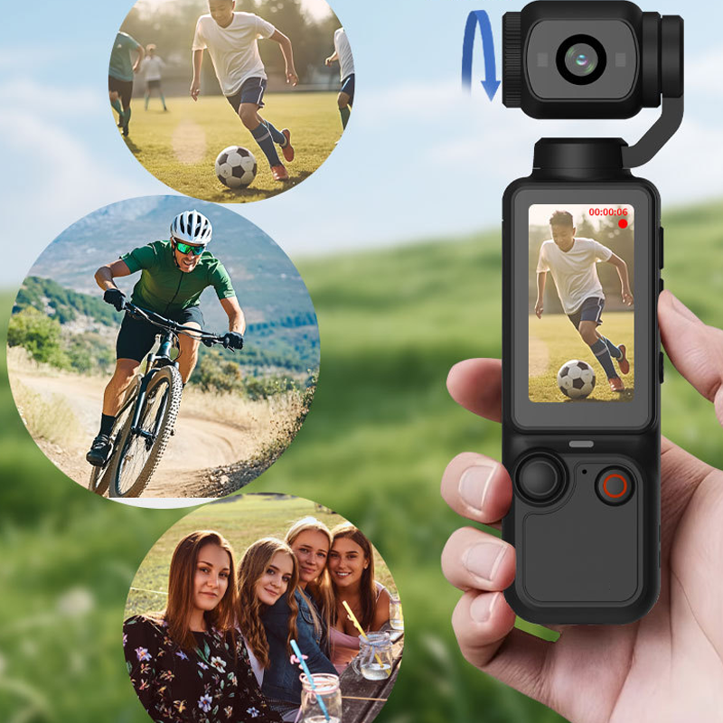 Arenzza pocket camera with flip-up display for selfies, compact electronics device ideal for instant sharing and easy photography.