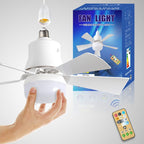Arenzza 2-in-1 portable ceiling fan and light with remote control, compact electronic device with adjustable fan and lighting features.