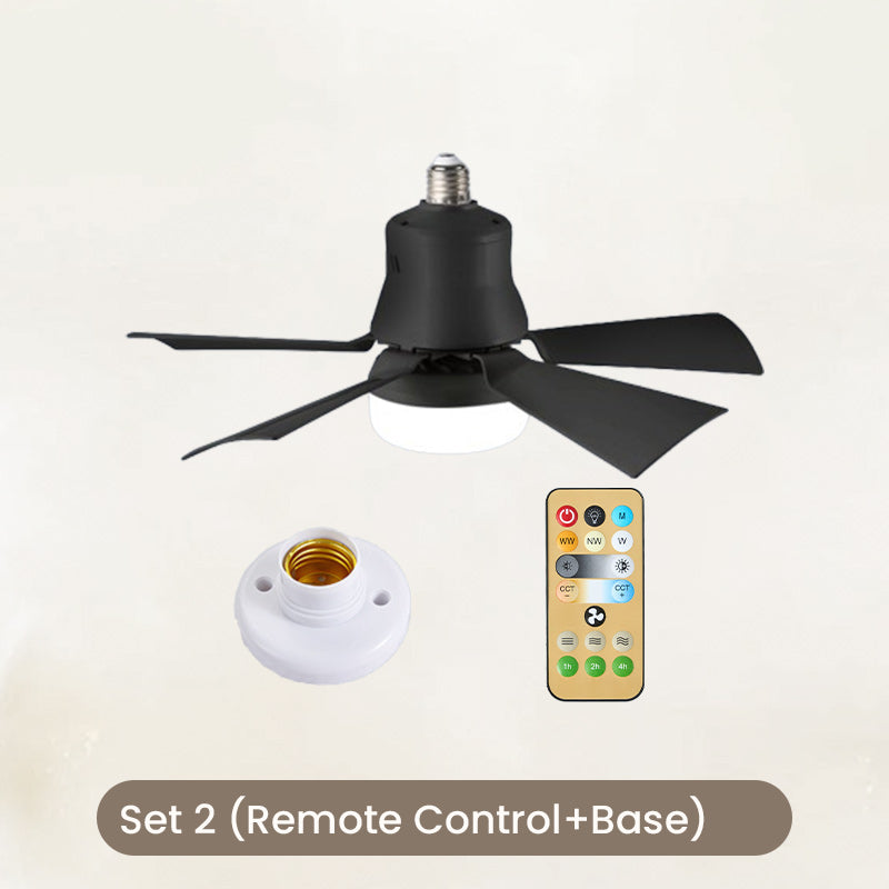 Arenzza 2-in-1 portable ceiling fan and light with remote control, featuring modern design and adjustable settings.
