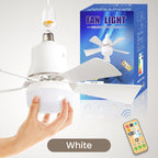 Arenzza 2-in-1 portable ceiling fan and light with remote control, compact electronic device with adjustable fan blades and LED light.