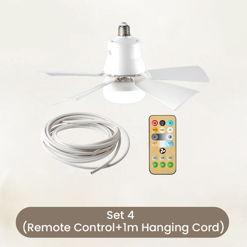 Arenzza 2-in-1 portable ceiling fan and light with remote control, compact electronics accessory for versatile room cooling and lighting.