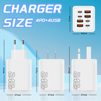 Arenzza Universal GaN 8-Port Fast Wall Charger with multiple USB ports and compact design for fast device charging.