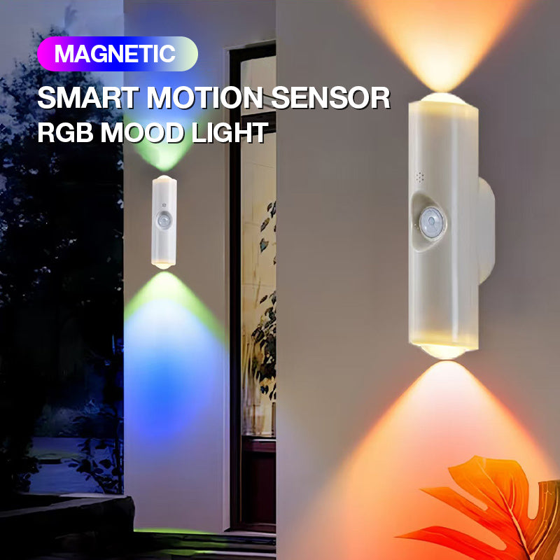 Arenzza smart sensor mood light in black, with adjustable brightness and colorful glow, perfect for ambient home lighting.