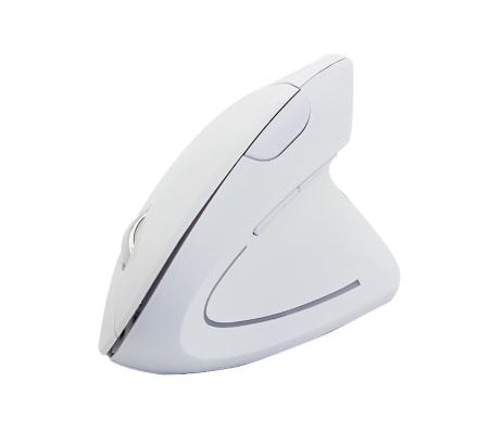 Arenzza wireless rechargeable ergonomic vertical optical mouse with USB receiver and sleek black design for comfortable use