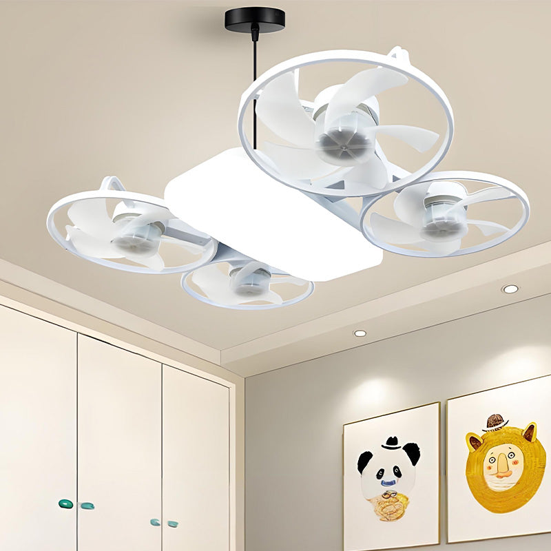 Arenzza 3-speed drone model fan light with remote control, featuring a sleek design and E27 bulb socket for electronics and accessories.