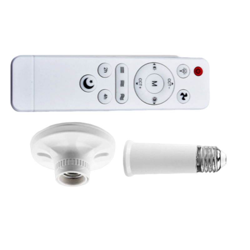 Arenzza 3-speed E27 drone model fan light with remote control, featuring a modern design and adjustable fan speeds.