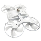 Arenzza 3-speed E27 drone model fan light with remote control, showcasing a modern electronic fan with remote in a home setting.