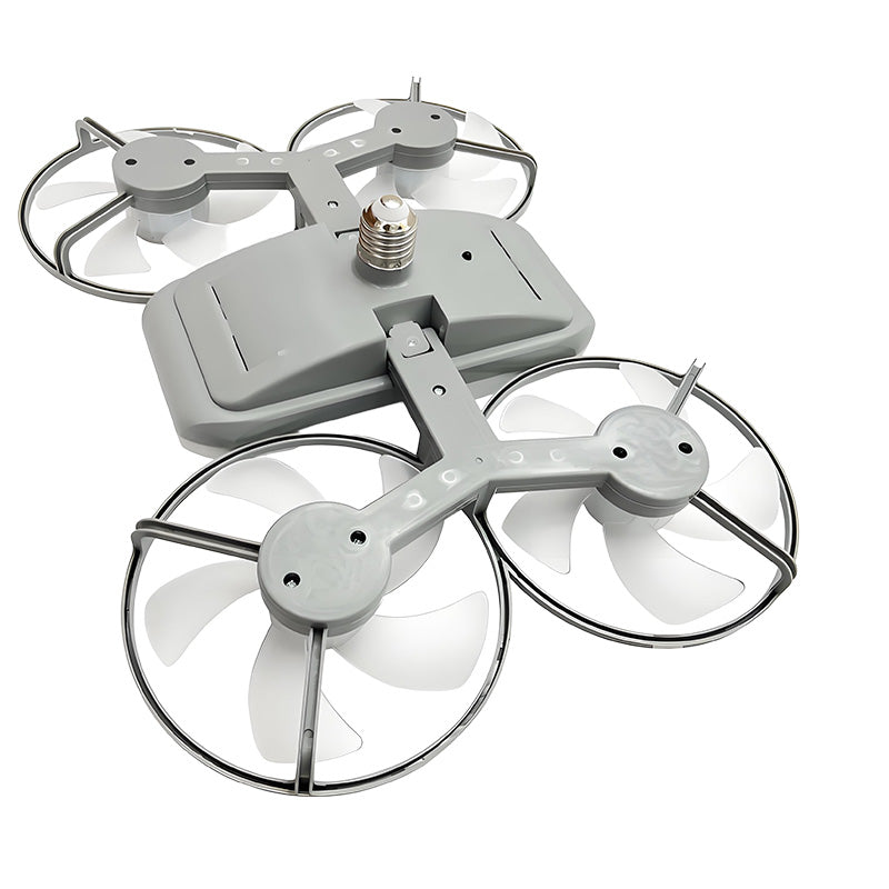 Arenzza 3-speed E27 drone model fan light with remote control, showcasing a compact electronic fan with adjustable speeds and remote.