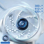 Arenzza multi-functional robot fan with suction cups, compact electronic device for cooling and air circulation.