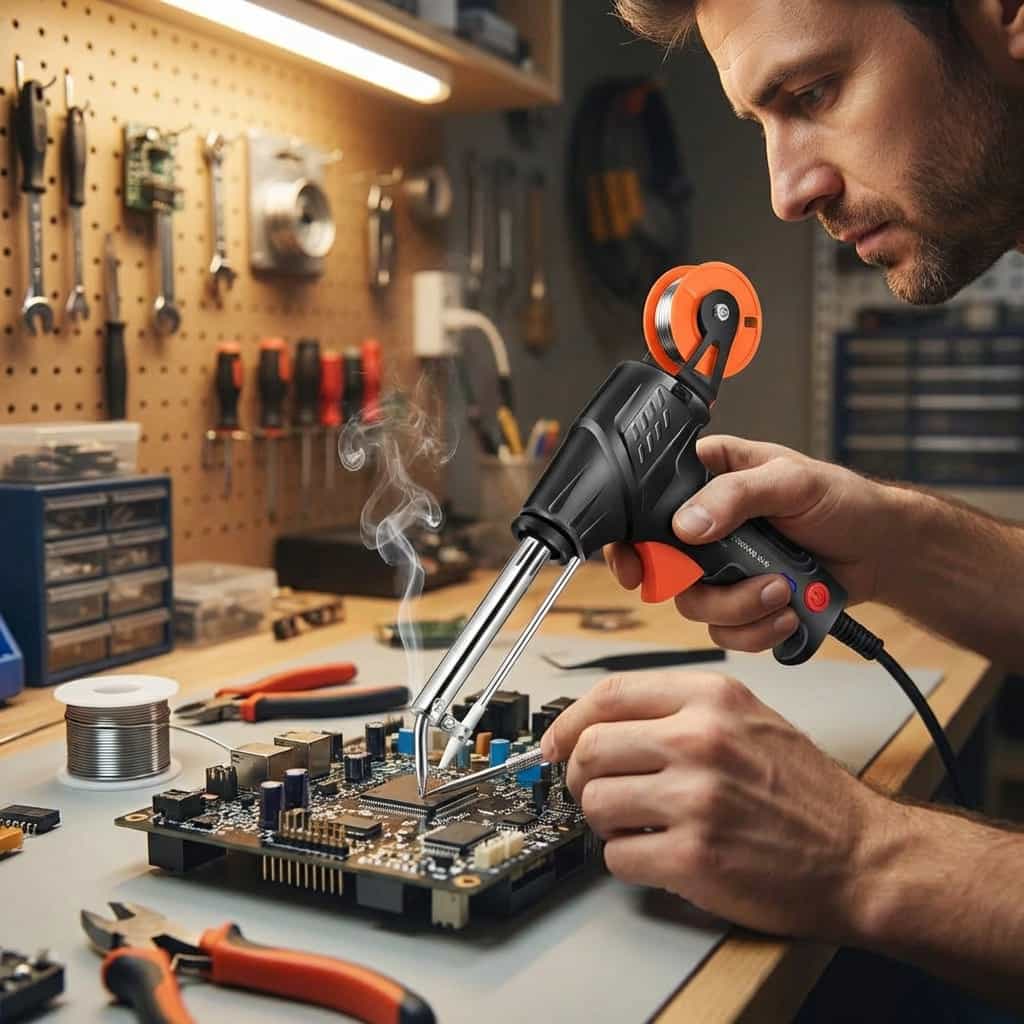 A group of professionals using Arenzza EasyWeld™ welding and cutting tools in a workshop setting, demonstrating industrial equipment in action.