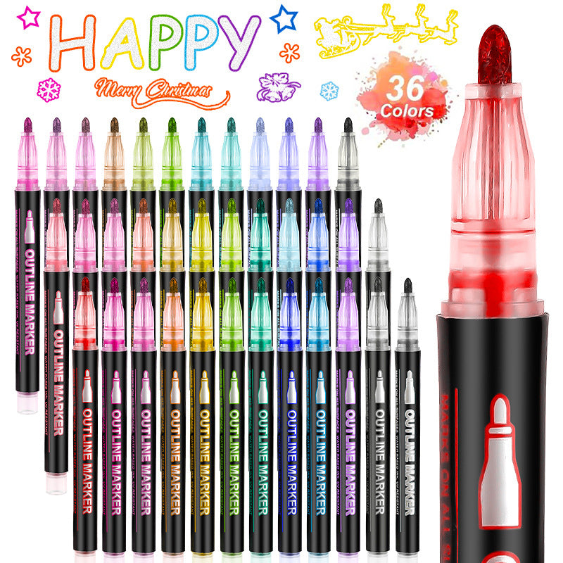 Arenzza Coloring Lightstick Graffiti Highlighter Pens set with vibrant markers for creative art and coloring projects.