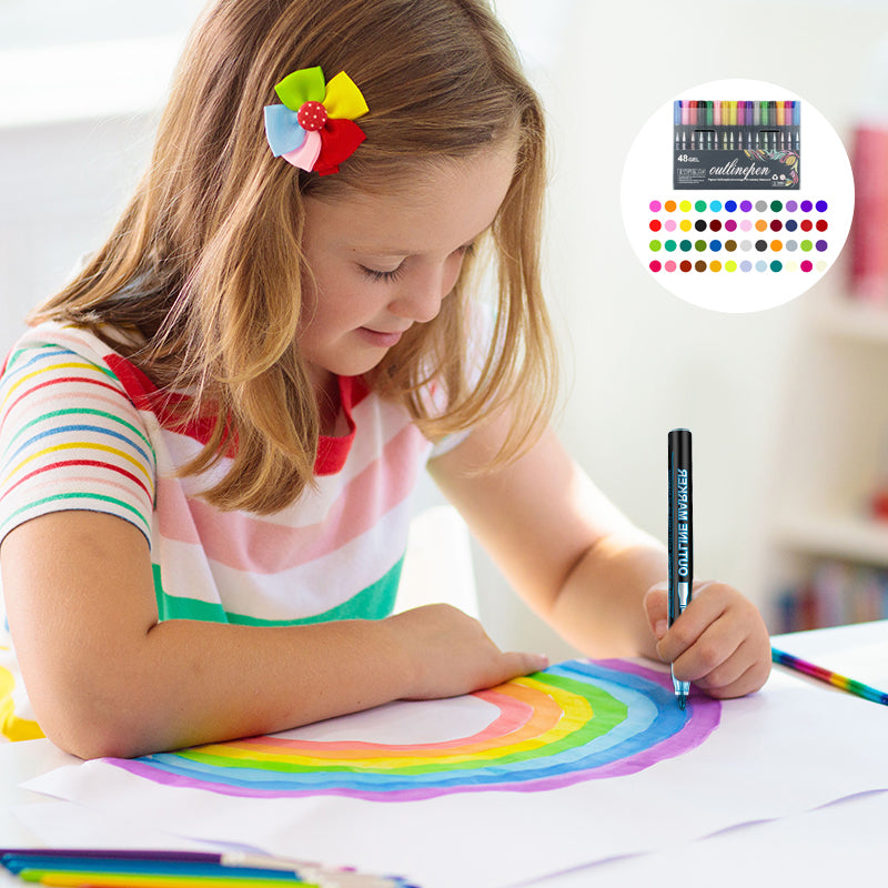 Arenzza Coloring Lightstick Graffiti Highlighter Pens set with vibrant colors, ideal for creative gifts and arts and crafts projects.