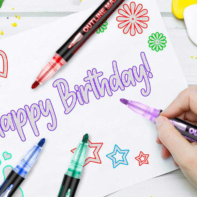 Arenzza Coloring Lightstick Graffiti Highlighter Pens set with vibrant colors, ideal for gifts and creative arts and crafts.