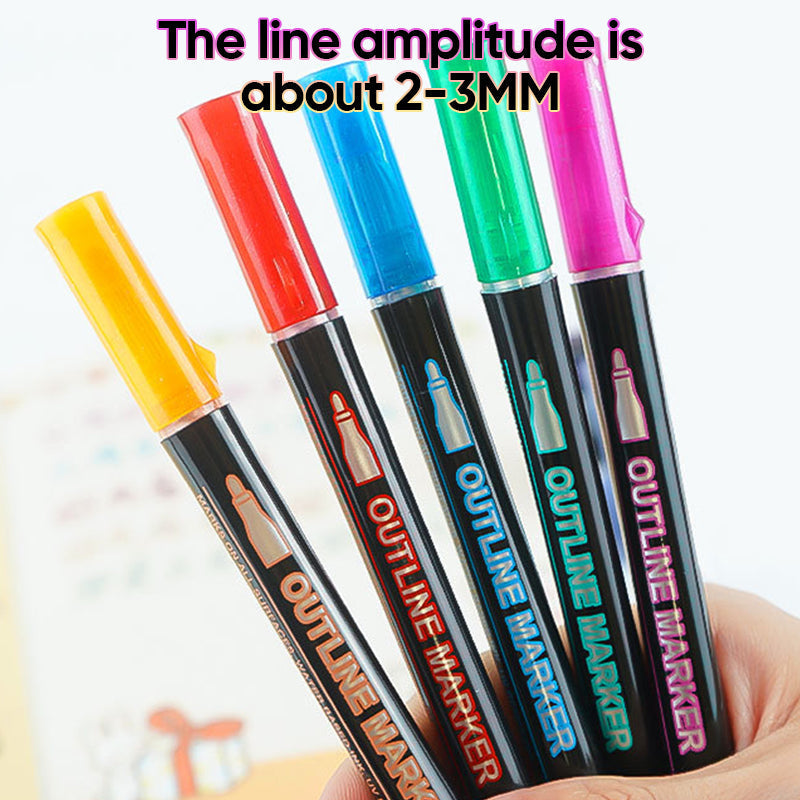 Arenzza Coloring Lightstick Graffiti Highlighter Pens set with vibrant neon ink for creative art and coloring projects.