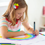 Arenzza double outline glitter coloring pen set with vibrant pens in a gift box, ideal for arts and crafts or coloring projects.