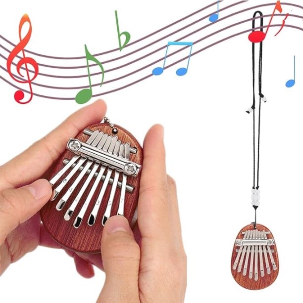 Arenzza Palm Finger Piano toy with colorful keys, designed for kids to enjoy playing music anywhere, perfect as a gift.