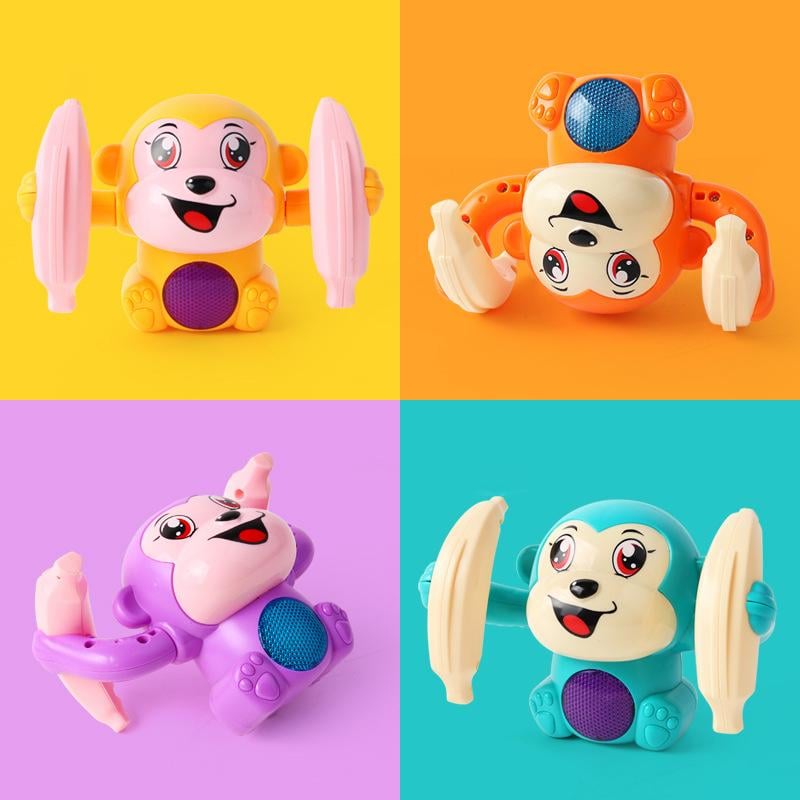 Arenzza Tumble Monkey Toys voice control musical toy for kids, featuring colorful design and interactive parts.