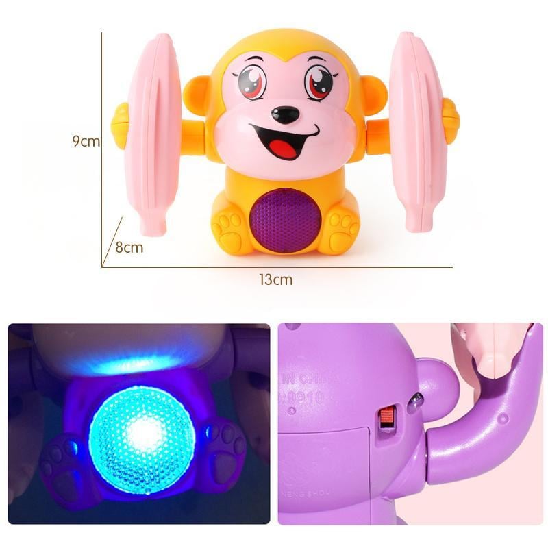Arenzza Tumble Monkey Toys voice-controlled musical gift for children, featuring a colorful plush monkey with musical features.