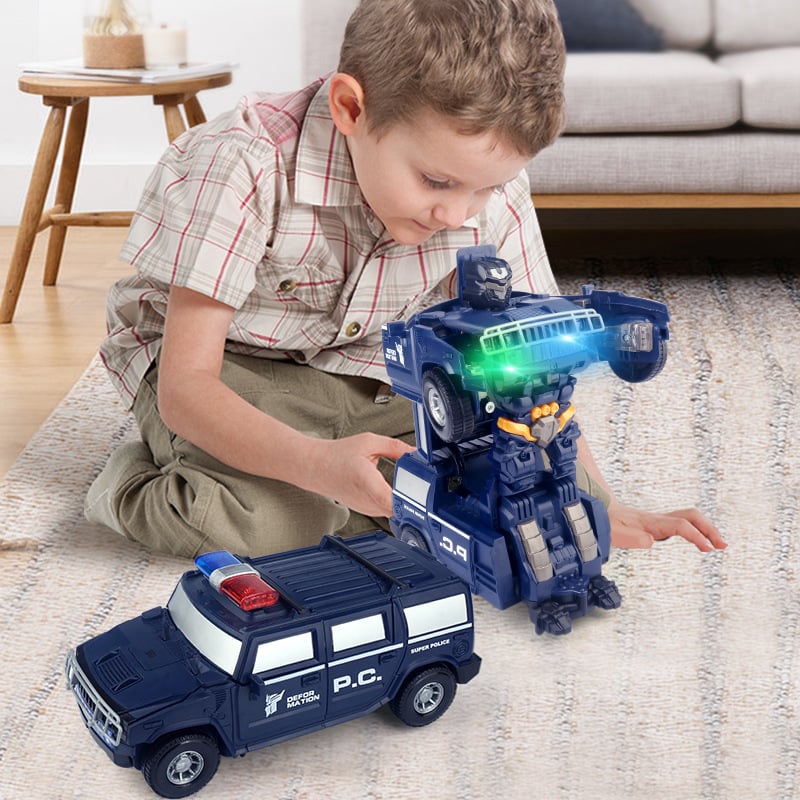 Arenzza transforming robot toy car from Gifts & Toys category, shown in robot and vehicle modes with colorful details.