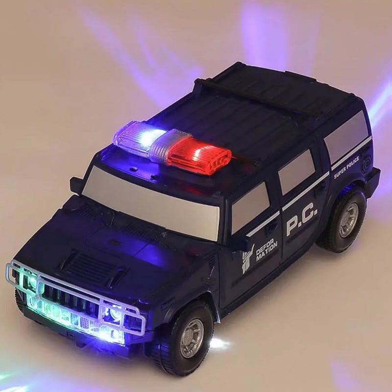 Transforming robot toy car by Arenzza, a colorful gift and toy model featuring a sleek design and movable parts.