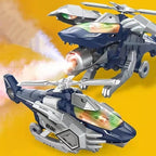 Arenzza LED transforming dinosaur helicopter toy with colorful lights, perfect as a gift for kids, in vibrant design.
