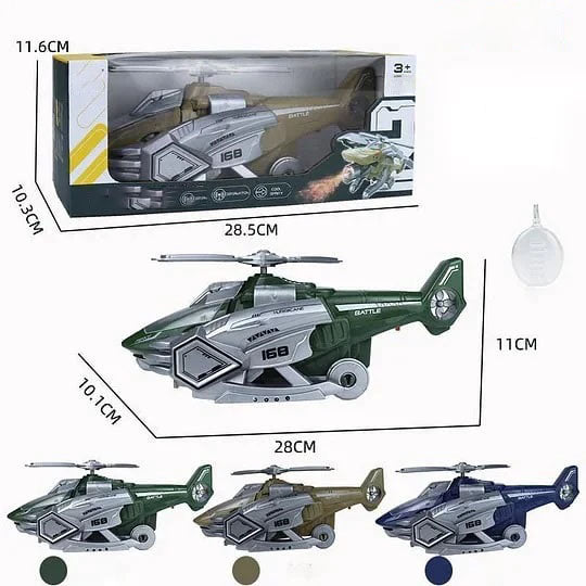 Arenzza LED transforming dinosaur helicopter toy, colorful gift for kids, with lights and movable parts from the Gifts & Toys category.